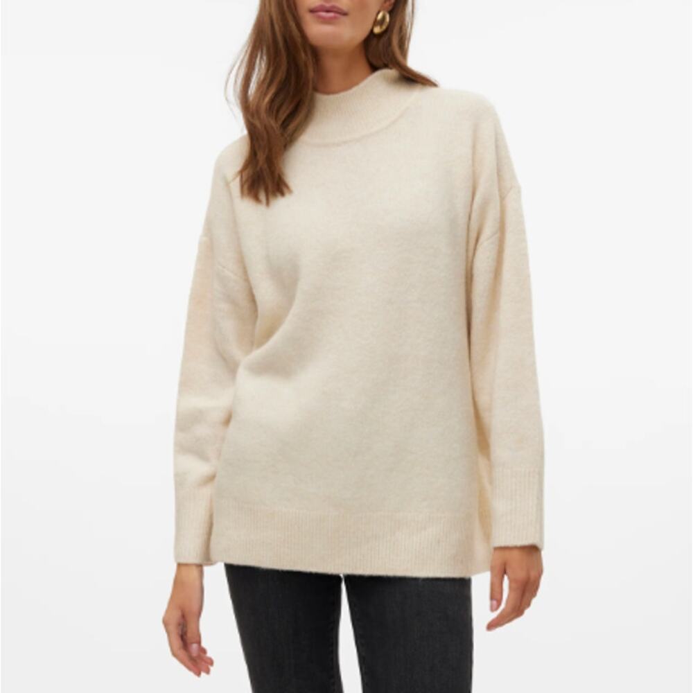 New VERO MODA Nordstrom Women's Phillis Highneck Knitted Pullover Sweater Large
